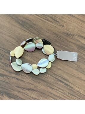 J. Jill Multicolor Pastel Bead Stretch Bracelet